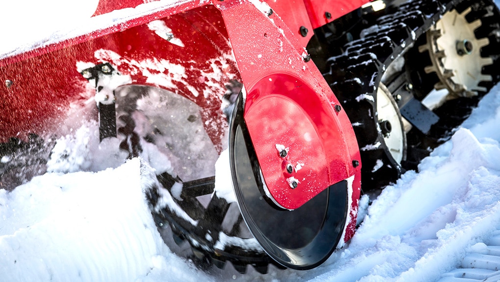 Image of close up of power equipment in snow