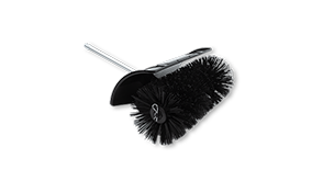 Plan latéral de trois quarts de l’outil Brosse à poils longs VersAttach de Honda sur fond blanc.  