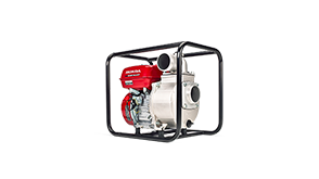 3/4 front side view of Portable Transfer Pump on white space. 