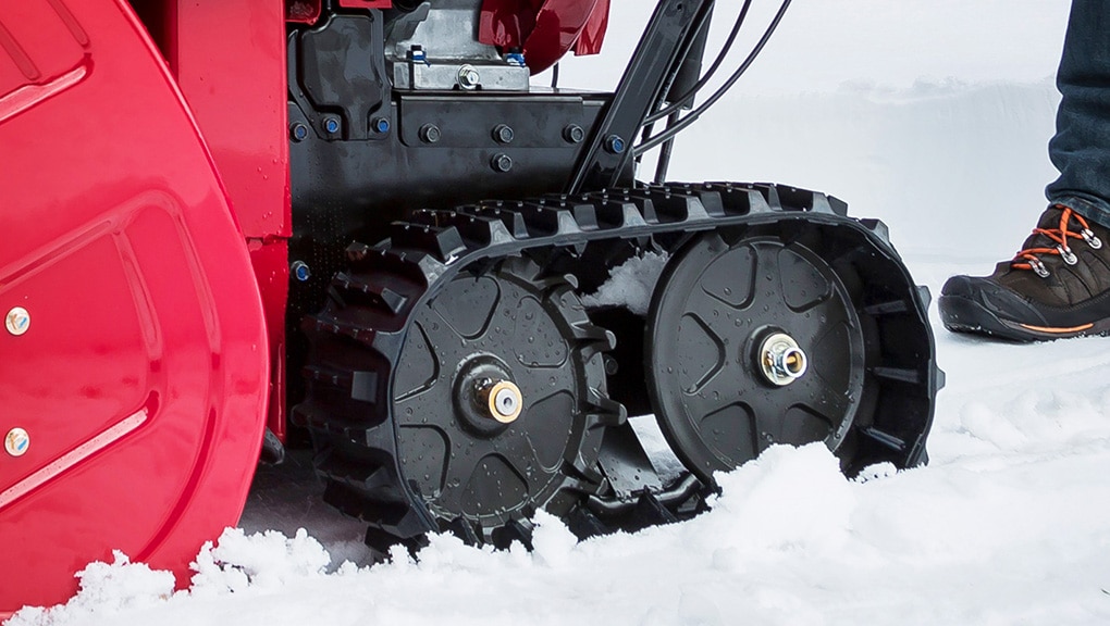 Image of close up of power equipment in snow